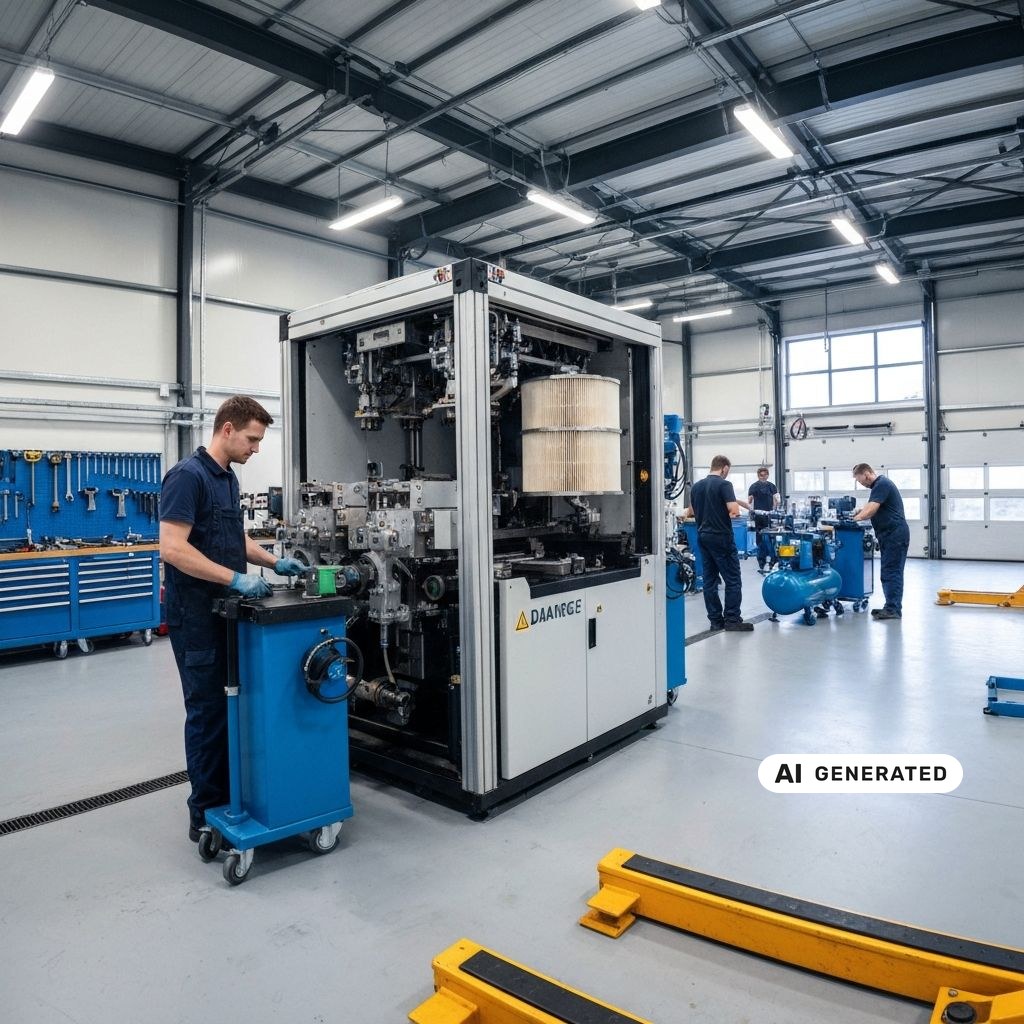 DPF Reinigung Werkstatt (KI-generiertes Bild)